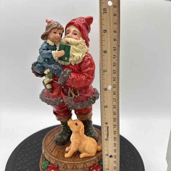 Home for the Holidays Visions of Santa 1898 Resin Santa Musical Figure 10" NEW - Picture 3 of 6